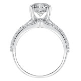 Artcarved Bridal Mounted with CZ Center Classic Diamond Engagement Ring Elizabeth 14K White Gold - 31-V210FRW-E.00 photo 3