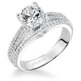 Artcarved Bridal Mounted with CZ Center Classic Diamond Engagement Ring Elizabeth 14K White Gold - 31-V210FRW-E.00 photo