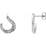 14K White 3/8 CTW Diamond Freeform Earrings - 86505600P photo