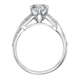 Artcarved Bridal Mounted with CZ Center Contemporary Twist Diamond Engagement Ring Calla 14K Yellow Gold - 31-V200ERW-E.04 photo 3