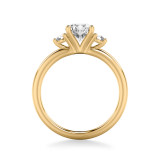 Artcarved Bridal Mounted with CZ Center Classic Engagement Ring 18K Yellow Gold - 31-V1033ERY-E.02 photo 3