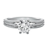 Artcarved Bridal Unmounted No Stones Classic Solitaire Engagement Ring Shana 14K White Gold - 31-V400ERW-E.01 photo 2