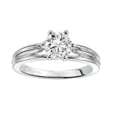 Artcarved Bridal Unmounted No Stones Classic Solitaire Engagement Ring Shana 14K White Gold - 31-V400ERW-E.01 photo 4