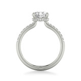 Artcarved Bridal Mounted with CZ Center Classic Engagement Ring 14K White Gold - 31-V1032GRW-E.00 photo 3