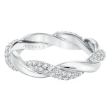 Artcarved Bridal Mounted with Side Stones Contemporary Stackable Eternity Anniversary Band 14K White Gold - 33-V13C4W65-L.00 photo 2