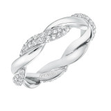 Artcarved Bridal Mounted with Side Stones Contemporary Stackable Eternity Anniversary Band 14K White Gold - 33-V13C4W65-L.00 photo