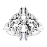 14K White 1/4 CTW Diamond Vintage-Inspired Ring - 124057600P photo 3