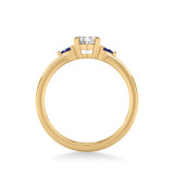 Artcarved Bridal Semi-Mounted with Side Stones Classic Gemstone Engagement Ring 18K Yellow Gold & Blue Sapphire - 31-V1038SEVY-E.03 photo 3