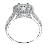 Artcarved Bridal Mounted with CZ Center Classic Halo Engagement Ring Betty 14K White Gold - 31-V375EUW-E.00 photo 3