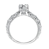 Artcarved Bridal Mounted with CZ Center Vintage Engagement Ring Collete 14K White Gold - 31-V486ERW-E.00 photo 3