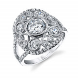1.15tw Semi-Mount Engagement Ring With 1ct Round Head photo
