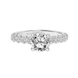Artcarved Bridal Semi-Mounted with Side Stones Classic Diamond Engagement Ring Tina 14K White Gold - 31-V864GRW-E.01 photo 2