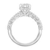 Artcarved Bridal Semi-Mounted with Side Stones Classic Diamond Engagement Ring Tina 14K White Gold - 31-V864GRW-E.01 photo 3