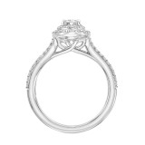 Artcarved Bridal Mounted Mined Live Center Classic One Love Engagement Ring Bree 18K White Gold - 31-V886ARW-E.01 photo 3