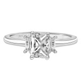 Artcarved Bridal Mounted with CZ Center Classic 3-Stone Engagement Ring Audrey 18K White Gold - 31-V869EEW-E.02 photo 2