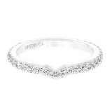 Artcarved Bridal Mounted with Side Stones Classic Diamond Wedding Band Constance 14K White Gold - 31-V732W-L.00 photo 2