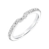 Artcarved Bridal Mounted with Side Stones Classic Diamond Wedding Band Constance 14K White Gold - 31-V732W-L.00 photo