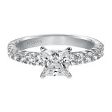 Artcarved Bridal Semi-Mounted with Side Stones Classic Diamond Engagement Ring Natalie 14K White Gold - 31-V240ECW-E.01 photo 2