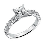 Artcarved Bridal Semi-Mounted with Side Stones Classic Diamond Engagement Ring Natalie 14K White Gold - 31-V240ECW-E.01 photo