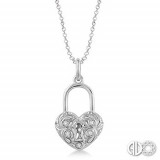 Ashi Diamonds Silver Lock Pendant photo