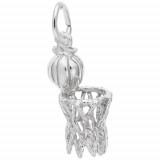 Rembrandt Sterling Silver Hoop & Net Charm photo