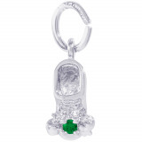 Sterling Silver 05 May Babyshoe Charm photo
