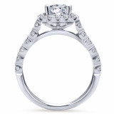 Gabriel & Co. 14k White Gold Round Halo Engagement Ring photo 2