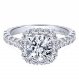 Gabriel & Co. 14k White Gold Round Halo Engagement Ring photo