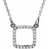 14K White 1/10 CTW Diamond 16 Necklace - 85862101P photo