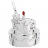Rembrandt Sterling Silver Wedding Cake Charm photo