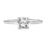 Artcarved Bridal Mounted with CZ Center Classic Solitaire Engagement Ring Kit 18K White Gold - 31-V815ERW-E.02 photo 2