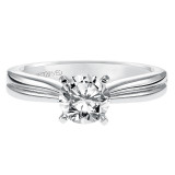 Artcarved Bridal Unmounted No Stones Classic Solitaire Engagement Ring Irene 14K White Gold - 31-V195ERW-E.02 photo 2