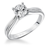 Artcarved Bridal Unmounted No Stones Classic Solitaire Engagement Ring Irene 14K White Gold - 31-V195ERW-E.02 photo