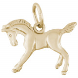 14k Gold Horse Charm photo