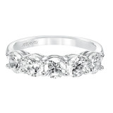 Artcarved Bridal Mounted with Side Stones Classic 5-Stone Diamond Anniversary Band 14K White Gold - 33-V20Q4W-L.00 photo 2
