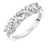 Artcarved Bridal Mounted with Side Stones Classic 5-Stone Diamond Anniversary Band 14K White Gold - 33-V20Q4W-L.00 photo