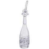 Sterling Silver Wine Bottle Charm photo