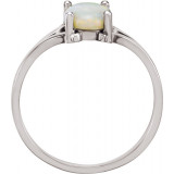14K White Opal Ring - 765370000P photo 2