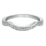 Artcarved Bridal Mounted with Side Stones Vintage Diamond Wedding Band Lucia 14K White Gold - 31-V477W-L.00 photo 2