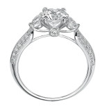 Artcarved Bridal Mounted with CZ Center Contemporary Engagement Ring Loretta 14K White Gold - 31-V445ERW-E.00 photo 2