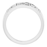 14K White Stackable Lattice Ring - 52019101P photo 2