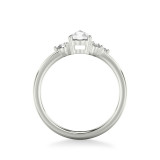 Artcarved Bridal Mounted Mined Live Center Contemporary Diamond Engagement Ring 14K White Gold - 31-V1017DVW-E.00 photo 3