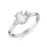 Artcarved Bridal Mounted Mined Live Center Contemporary Diamond Engagement Ring 14K White Gold - 31-V1017DVW-E.00 photo