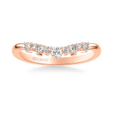 Artcarved Bridal Mounted with Side Stones Contemporary Diamond Wedding Band 14K Rose Gold - 31-V1017R-L.00 photo 2