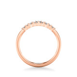 Artcarved Bridal Mounted with Side Stones Contemporary Diamond Wedding Band 14K Rose Gold - 31-V1017R-L.00 photo 3