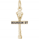 14k Gold Bourbon Street Lamp Post Charm photo