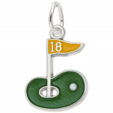 Rembrandt Sterling Silver Golf Green Charm photo