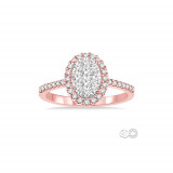 Ashi 14k Rose Gold Oval Shape Diamond Lovebright Engagement Ring photo 2