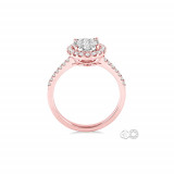 Ashi 14k Rose Gold Oval Shape Diamond Lovebright Engagement Ring photo 3