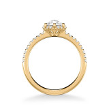 Artcarved Bridal Mounted Mined Live Center Classic Rose Goldcut Halo Engagement Ring Paula 14K Yellow Gold - 31-V989CRY-E.00 photo 3
